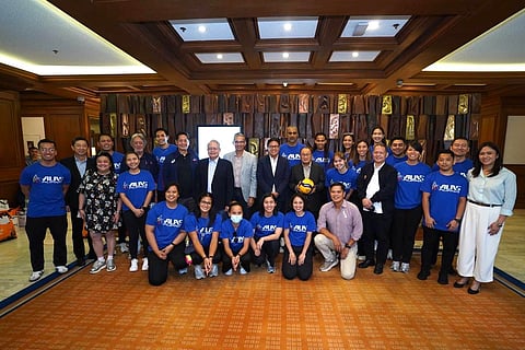 Meralco executives welcome the Alas Pilipinas women’s volleyball team during a courtesy call at the distribution utility’s headquarters in Pasig.