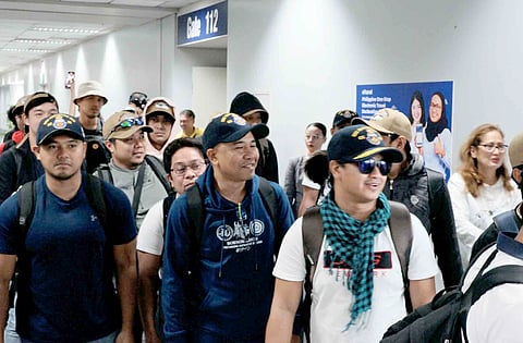 Back home From their harrowing experience aboard a ship targeted by Houthi terrorists, 21 Filipino seafarers arrive in Manila brimming with happiness for surviving their ordeal at the Gulf of Aden.