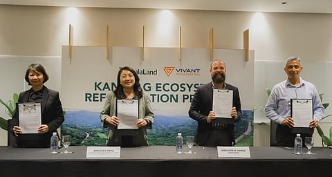 (L-R) Anna Maria M. Gonzales – ALI, Head of Sustainability; Jennylle S. Tupaz – ALI, Sr. Estates Development Head for Central Luzon and VisMin; Shem Jose W. Garcia – Vice President and Executive Director of VFI; Nilo M. Arribas, Jr. – Chief Information Officer of VVT.