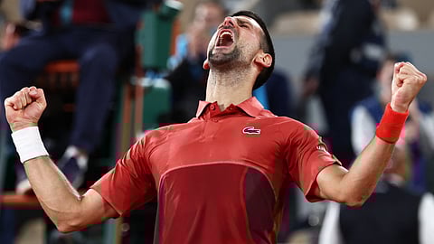 Novak Djokovic goes down the well to turn back Lorenzo Musetti, 7-5, 6-7 (6/8), 2-6, 6-3, 6-0 victory in the third round of the French Open.