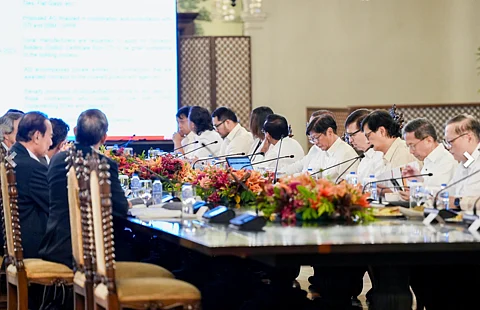 PSAC, headed by lead convenor and Aboitiz Group CEO and president Sabin Aboitiz, met with President Ferdinand ‘Bongbong’ Marcos (middle) and his cabinet members to discuss recommendations to modernize local infrastructure.