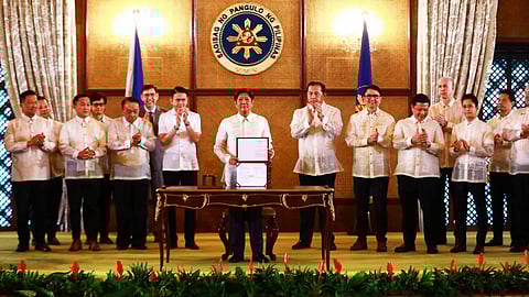President Ferdinand Marcos Jr. signs the "Enactment of Negros Island Region Act (RA12000)" and "Real Property Valuation and Assessment Reform Act (RA12001).