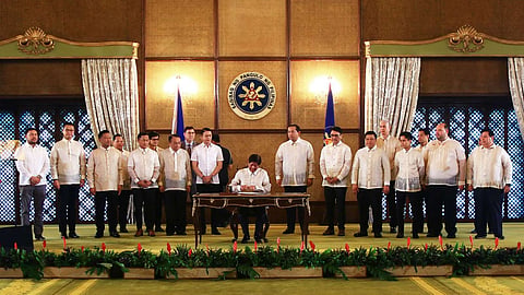 President Ferdinand Marcos Jr. signs the "Enactment of Negros Island Region Act (RA12000)" and "Real Property Valuation and Assessment Reform Act (RA12001).