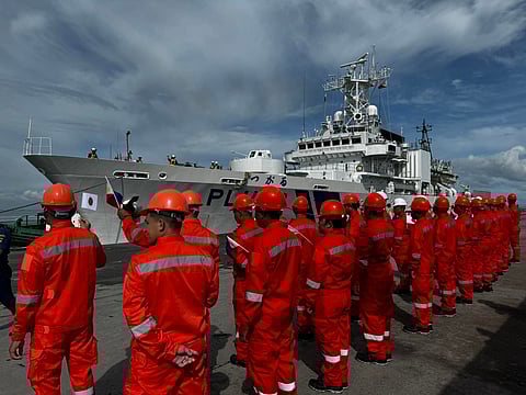 MEMBERS of the Philippine Coast Guard welcome a Japan Coast Guard vessel participating in the four-day Regional Marine Pollution Exercise 2024 at Bredco Port, Bacolod City, Negros Occidental last Monday.
