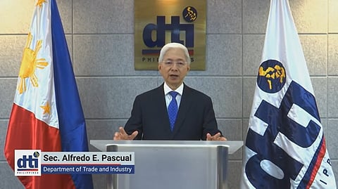 Trade Secretary Alfredo Pascual