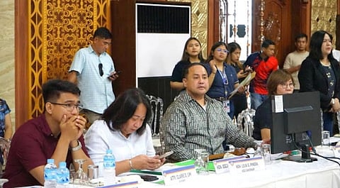 El Niño meet Governor Dennis “Delta” Pineda leads the Provincial Disaster Risk Reduction and Management Council (PDRRMC) meeting held at the Kingsborough International Convention Center on Friday.