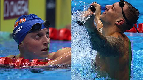 Caeleb Dressel and Katie Ledecky