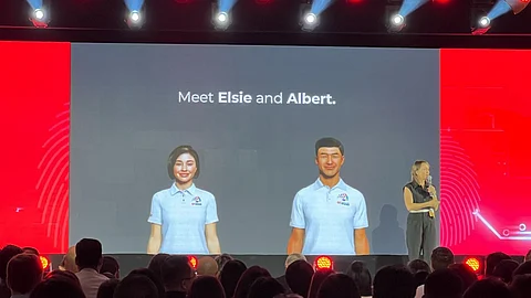 Elsie and Albert during their unveiling at this year’s Aboitiz’s Leaders Conference, introduced by Aboitiz Equity Ventures Transformation Head, Dea Franko-Csuba