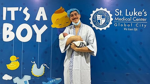 Robert Bolick enjoys his different role at home with newly-born son Zachary Wardell Robert.