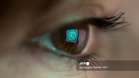 WhatsApp logo in the eye