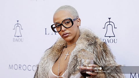 US rapper Doja Cat arrives to the Daily Front Row Fashion LA Awards 2024 at The Beverly Hills Hotel in Beverly Hills, California on April 28, 2024