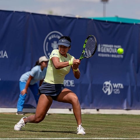 Alex Eala yields to a more experienced former world no. 1 Sara Errani in the quarterfinals of the Veneto Open, 0-6, 6-7, on Saturday in Galiba, Italy.