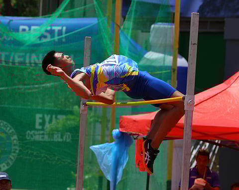 Franklin Catera dedicates his gold medal winning performance in the Palarong Pambansa in Cebu City to his late brother who figured in a fatal accident last year in their native Iloilo province.