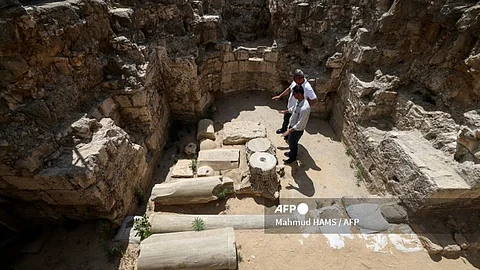 (FILES) A picture shows a view of the archaeological site of Saint Hilarion in the center of the Gaza Strip, on 8 June 2022.