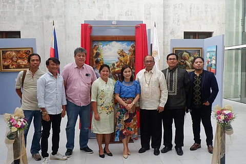 Czar Cempron, Glenn Lumantao, Norris Oculam, Rachelle Lacea of NMP-Bohol, Jamie Villamor, Michael K. Amores, Sigala Foundation chairperson Janssen Bantugan and Elvin Vitor.