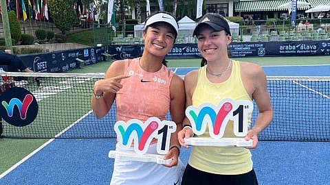 Alex Eala and French doubles partner Estelle Cascino beam with pride after their recent conquest in Spain.