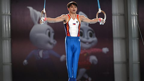 CARLOS Yulo shifts his focus on earning a spot in next year’s Paris Olympics.