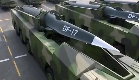 (FILE PHOTO) Chinese hypersonic medium-range ballistic missile Dongfeng-17 (DF).