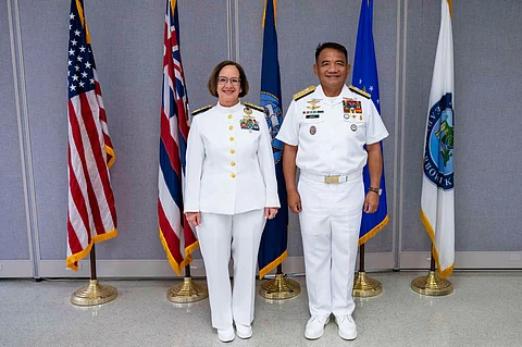 Philippine Navy Flag Officer in Command Vice Admiral Toribio Adaci Jr & United States Chief of Naval Operations, Admiral Lisa Franchetti