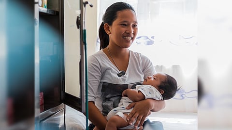 With the newly energized barangay health station, Janna Dalde can now keep her sons’ vaccines up to date and have access to nebulizer services.