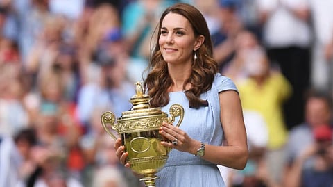 The Princess of Wales with the women’s singles trophy in 2023.