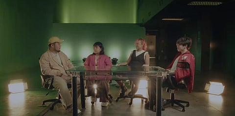 (FROM left) Benilde Multimedia Arts graduates Mark Jellicoe Lim, Paulette Constantino, Carla Vergara, and Quenzo Agravio share their experiences in the documentary film.