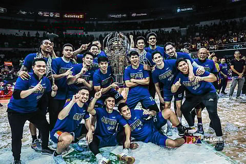The Meralco Bolts celebrate their historic first-ever franchise PBA title after stunning the San Miguel Beermen in Game 6 of the 2024 PBA Philippine Cup Finals