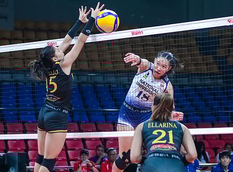 ARAH Panique provides the spark, helping National University pull off a 25-21, 23-25, 20-25, 25-19, 15-10 win over Far Eastern University to clinch the Shakey’s Super League National Invitational title last night at the Ninoy Aquino Stadium.