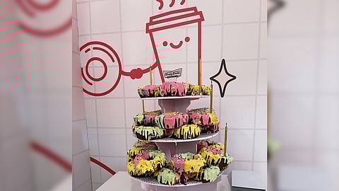 Krispy Kreme pop-up booth.