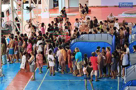 Flood evacuees in Marikina