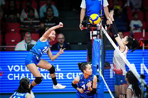 Sisi Rondina pounds 15 points but Alas Pilipinas still falls short against mighty Vietnam in straight sets in the FIVB Women's Volleyball Challenger Cup Friday at the Ninoy Aquino Stadium.