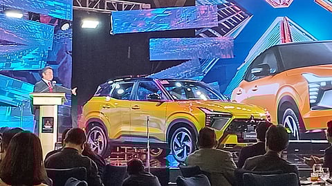 Mitsubishi Motors Philippines president and chief executive officer Ritsu Imaeda introduces XFORCE, the company’s new compact sports utility vehicle.