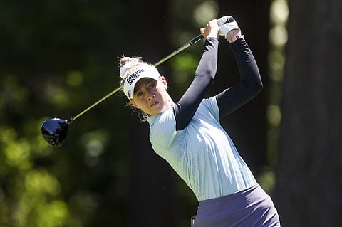 NELLY Korda plays for the first time since getting bitten by a dog.