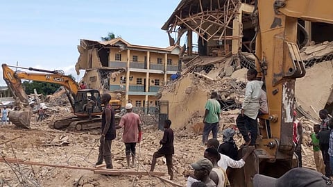 School collapse in central Nigeria kills at least 21, several injured.