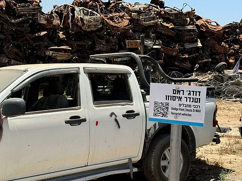 Amid a pile of rusted vehicles as stark reminders of the horrors of war, hope still springs eternal for Israelis.