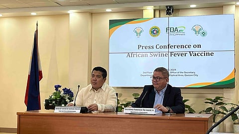 (Left) FDA Director General Samuel Zacate (Right) Agriculture Secretary Francisco Tiu Laurel Jr.