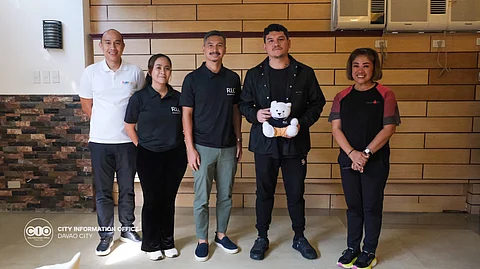 Davao City Mayor Sebastian Duterte (second from right) leads the launch of IRONMAN 70.3 Davao. He is joined by (from left) Davao City asst. city administrator Atty. Tristan Domingo; RLC Residences Trade and Events officer Jackie Lou Tolentino; RLC Residences Brand Management head Dan Carlos Torres; and Princess Galura, general manager of the organizing IRONMAN Group Philippines.
