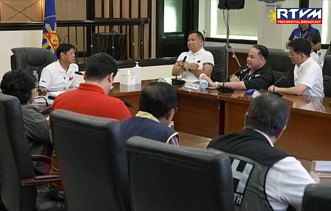 President Ferdinand "Bongbong" Marcos Jr. presided over a situation briefing with local chief executives of the provinces of Bulacan, Bataan, and Pampanga on Saturday in Malolos City after the onslaught of Super Typhoon Carina and enhanced southwest monsoon (habagat) in Central Luzon.