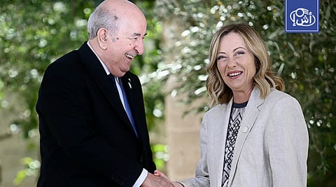 Italian and Algerian leaders meet with warm smiles during diplomatic talks