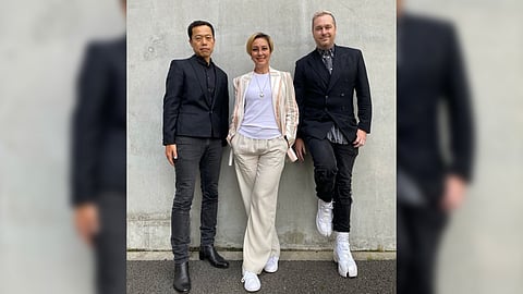 Hiro Suzuki, Tetta Matera and Jason Coates, organizers of the PHx Tokyo Sales Showroom & Exhibition. Hiro and Jason are the owners and partners behind H3O Fashion Bureau, one of Tokyo most reputable sales and PR showrooms.
