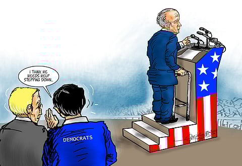 Should Biden step down
as Dems’ bet?