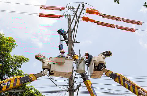 IMPROVING RESILIENCY. Meralco crews have been conducting a series of upgrading and maintenance activities to enhance the resiliency and reliability of its distribution network during the rainy season.
