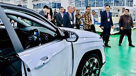 Indonesia launched its first electric vehicle battery plant on Wednesday