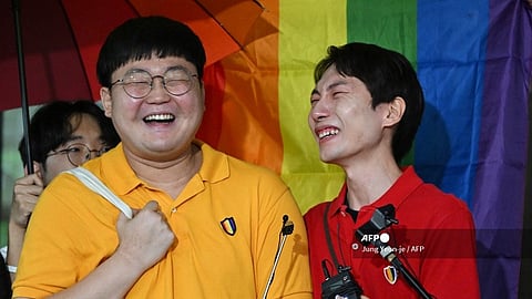 South Korean same-sex couple So Seong-wook and Kim Yong-min