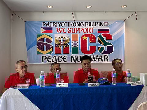 Officials of Patriyotikong Pilipino denounced the escalation of tension in the West Philippine Sea, in a press conference in Pasay City on Friday.