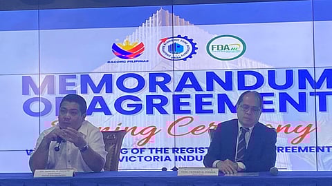 PEZA director general Tereso Panga (right) and Food and Drug Administration Director General Samuel Zacate tackles the spread of pharmaceutical zones in the country.