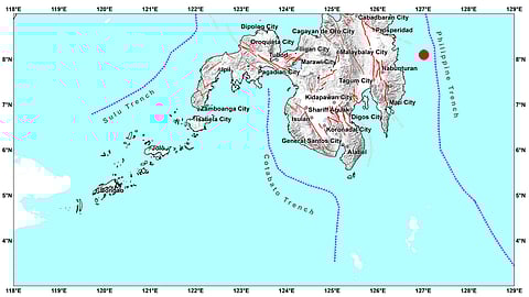 A 6.5-magnitude quake occurred at 6:23 a.m., approximately 67 kilometers east of Lingig, Surigao del Sur, with a depth of 10 kilometers.