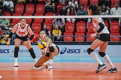 MJ Perez and Cignal refuse to give up a point in their 25-19, 25-19, 25-22 victory over Petro Gazz Thursday in the PVL Reinforced Conference at the Philsports Arena in Pasig.