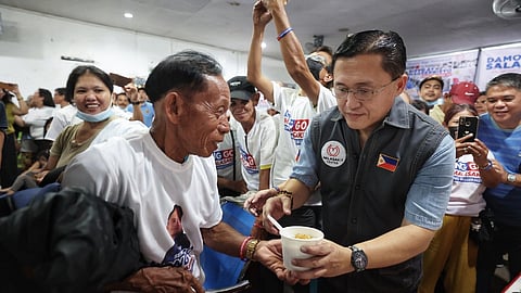 Senator Bong Go provides crucial support to indigent community members in Catarman, North Samar during a community visit last 16 July.