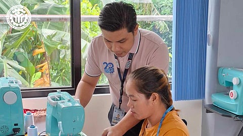BATANGUEÑAS cut a cloth, sew and get pointers during their hands-on training.